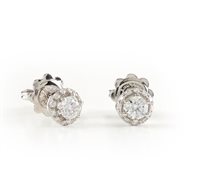 Orecchini Damiani Donna MINOU FULL PAVE' in Oro bianco Diamante 20091061 - 20091061